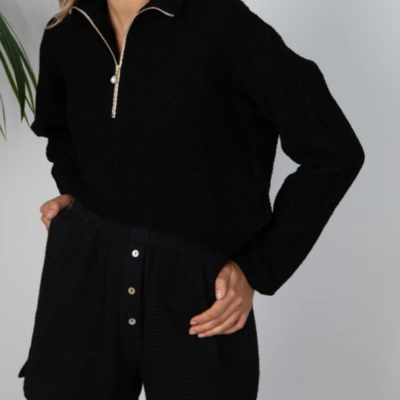 DONNI Waffle Short - Jet - Small - NWT - Picture 3 of 4